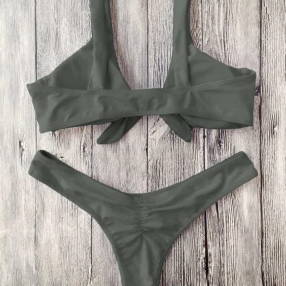 Zaful Other - Super cute army green bikini set!!